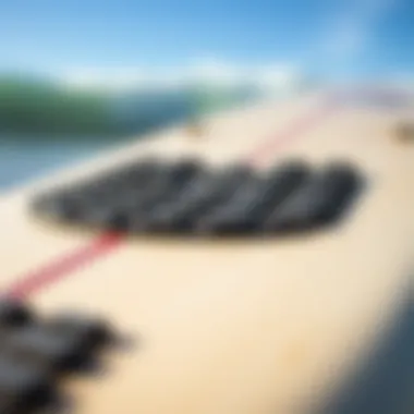 Surfboard Traction Pads Close-up of surfboard traction pads and their texture