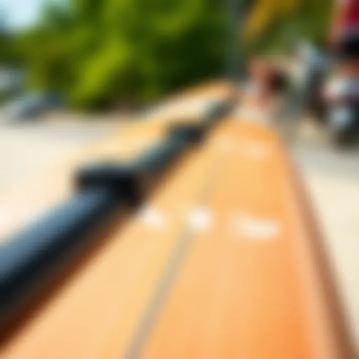 Durability of the Trax Surf Rack Close-up of the rack's durable materials