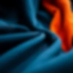 Wetsuit material showcasing different fabric textures