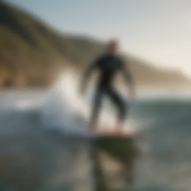 Surfers participating in an environmental cleanup event