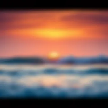 Sunset Over the Waves at Mundaka Beach Sunset over the waves at Mundaka beach