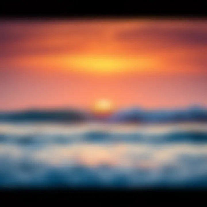 Sunset Over the Waves at Mundaka Beach Sunset over the waves at Mundaka beach