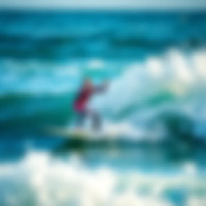 Surfing Action Surfing action captured at a prime surf spot with ideal conditions