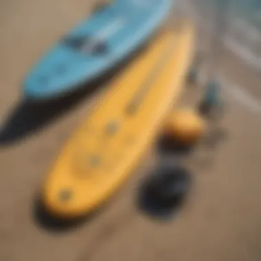 Essential Maintenance Tools Detailed view of maintenance tools for paddle boards
