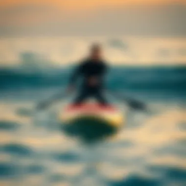 A serene water scene depicting various water conditions and their influence on paddling