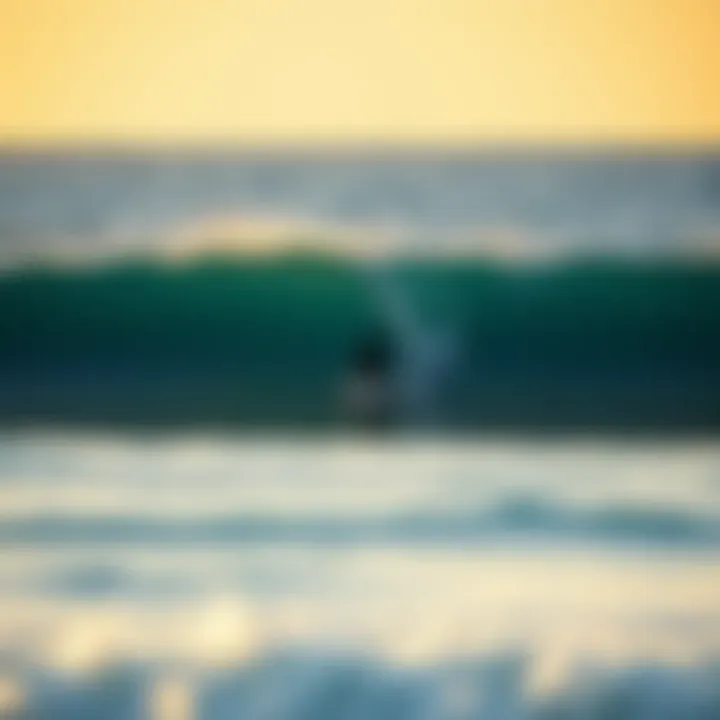 Surfer skillfully navigating a standing wave in an iconic surf spot
