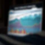 Wave Forecast Analysis Detailed surf forecast chart showcasing wave heights and wind patterns