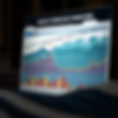 Wave Forecast Analysis Detailed surf forecast chart showcasing wave heights and wind patterns