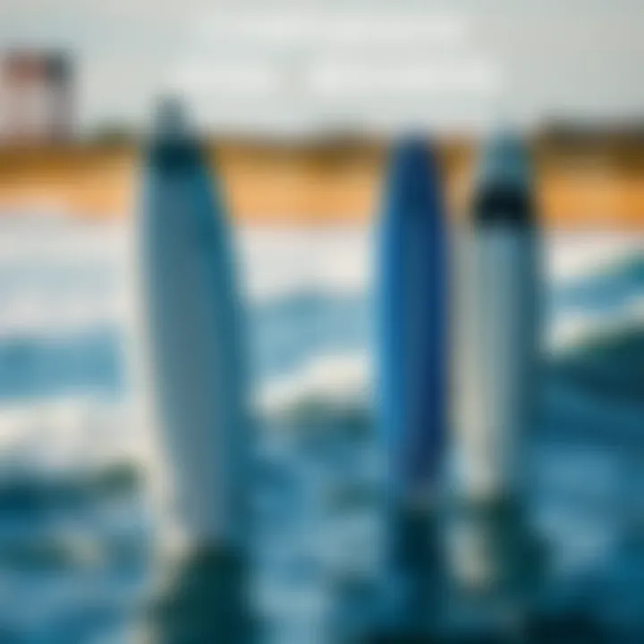 Foil Boards vs. Traditional Surfboards Comparison chart of foil boards and traditional surfboards