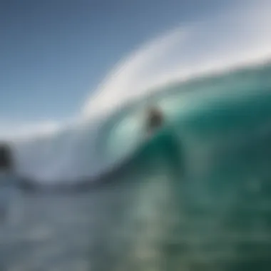 Surfer demonstrating the pop-up technique on a wave