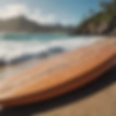 Unique Design Features of Wide Surfboards Wide surfboard showcasing its unique design features
