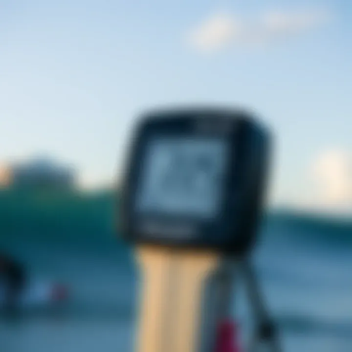 Digital Wind Speed Instrument A close-up view of a digital wind speed instrument