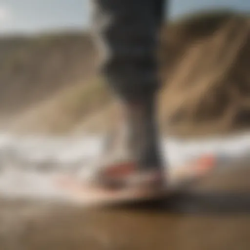 Close-up of Vans surfing booties showcasing material technology