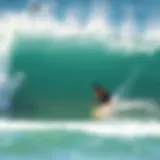 Beginner catching a wave in Waikiki