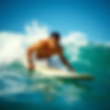 Understanding Water Cramps in Surfers Surfer experiencing a water cramp in the ocean