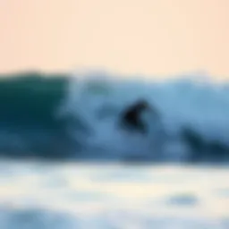 Surfers navigating through polluted waters