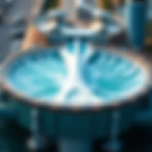 Aerial view of a modern wave pool showcasing wave generation technology