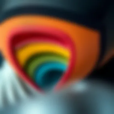 Cross-section of wetsuit material showcasing thermal layers