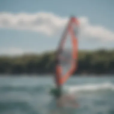 Perfect spots for windsurfing newbies Scenic windsurfing location with ideal conditions