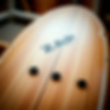 Close-up of a Zap skimboard showcasing its design and craftsmanship